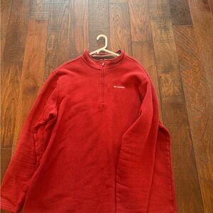 Columbia Men's Zip Up Red Sweater